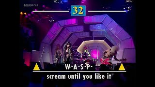 W.A.S.P. - Scream Until You Like It (TOTP 10.09.1987) (4K 60fps)