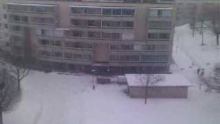 preview picture of video 'تساقط الثلوج في السويد  karlskrona - Sweden 2010'