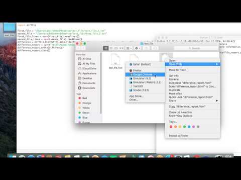 Generate a HTML format report for the text files compared using Python ...