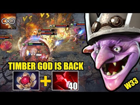 EPIC SHIT! Aghanim Scepter Timbersaw Mid 32 Kills Vs 2 Hard Counters Crazy Gameplay 7.24 Dota 2