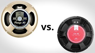 Video thumbnail for Celestion Vintage 30 vs Eminence CV-75 metal test by Fortiori