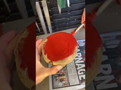 Mushroom making🍄✨ #woodcarving #wood #paint #craft #diy #art #shorts #handmade #carving #mushrooms