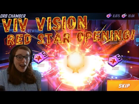 7 Red Star LETS GO!! Viv Vision Red Star Opening! Marvel Strike Force, MSF!
