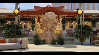 David Popper explains the Tendai statue at TAO Beach Dayclub!