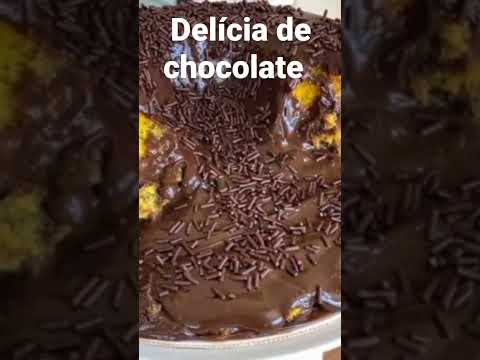 Delícia de chocolate. #viral #bolo #chocolate #vulcão