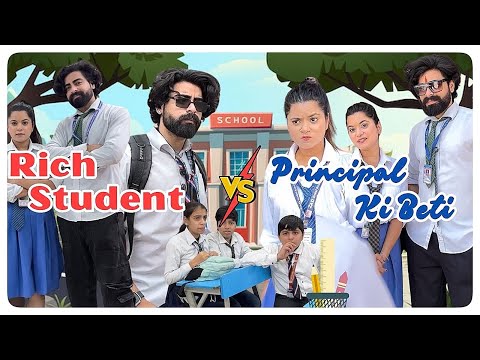 Rich Student vs Principal ki Beti 😎 #richstudent #principalkibeti #teratrigun