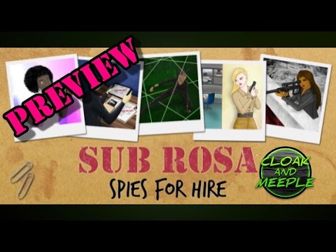 Cloak and Meeple: Preview, Sub Rosa: Spies for Hire