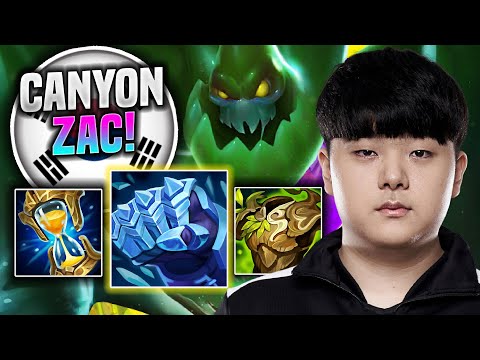 CANYON DESTROYING WITH ZAC! - DK Canyon Plays Zac Jungle vs Hecarim! | Season 11