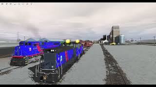Another session from Gary's Trainz.  Switching Deane yard in winter