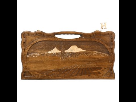 Видеообзор нарды резные "Арарат" с ручкой, Haleyan