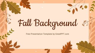 Free Fall Background for PowerPoint & Google Slides by GreatPPT