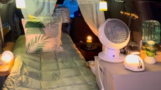 “Rainy Day Solo Camping Vibes | Joytutus Gazebo Tent with a Cozy Cabin Setup!”