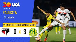 MIRASSOL DOMINA O SÃO PAULO, FAZ 3 A 0 NO PAULISTA E AMPLIA A CRISE TRICOLOR; VEJA MELHORES MOMENTOS