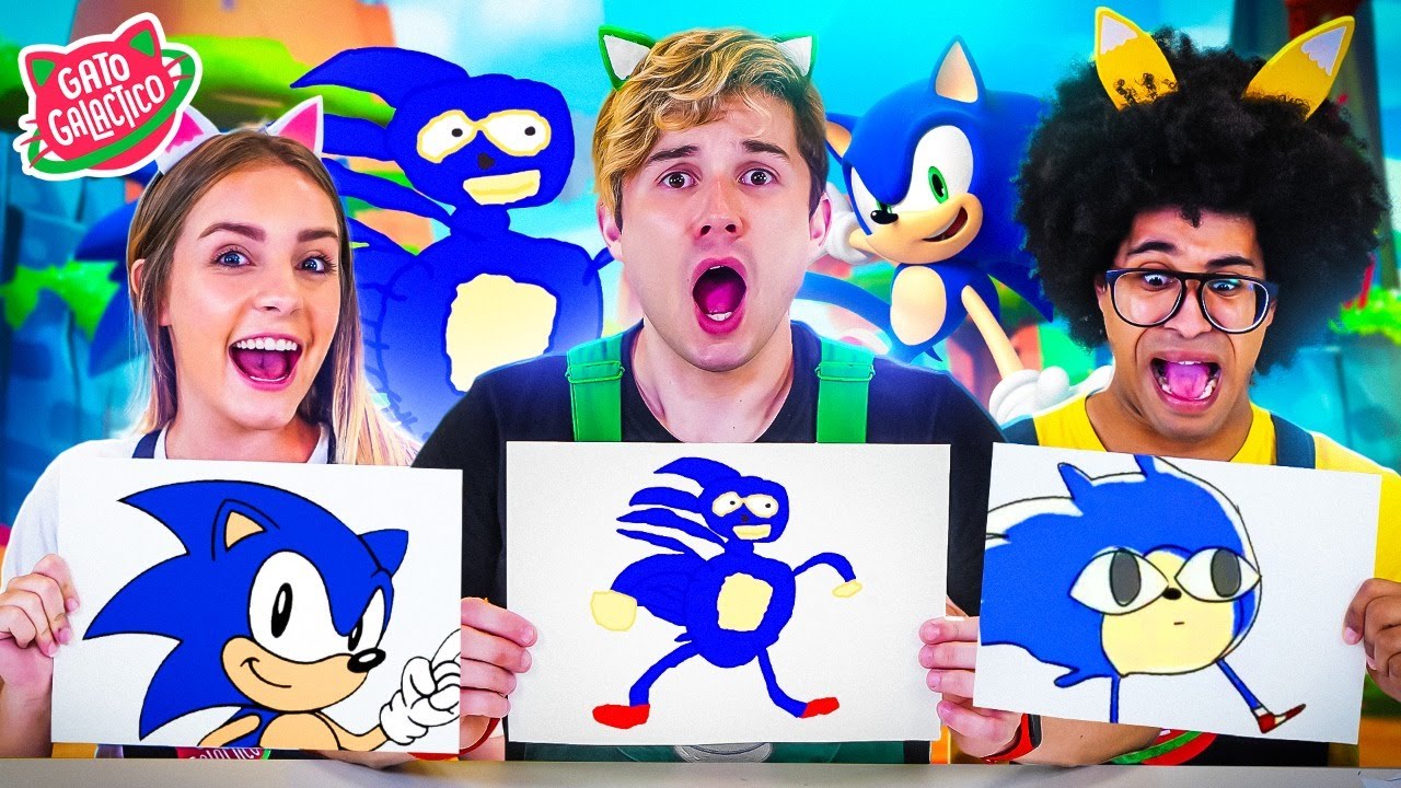 BATALHA DO DESENHO ENGRAÇADO | Quem Desenha Melhor o SONIC 
