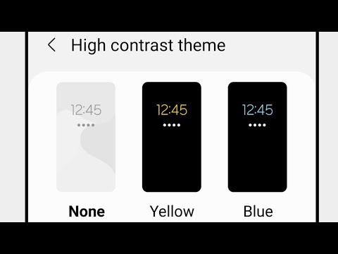 Samsung | High Contrast Theme How To Enable And Disable This Option In Galaxy Mobiles
