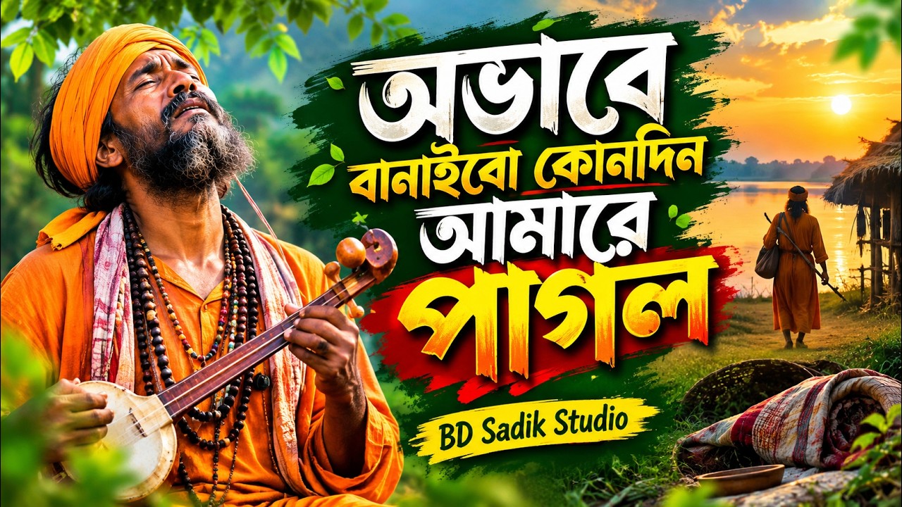 অভাবে বানাইবো কোনদিন আমারে পাগল 💔 | BD Sadik Studio | Bangla Baul Folk Song 2026