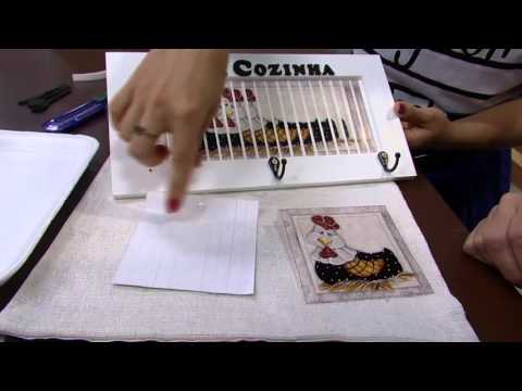 Mulher.com - 25/01/2016 - Decoupagem em porta pano de prato - Vera Lúcia Francisco PT2