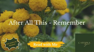 Remember | Read my book with me Episode 14