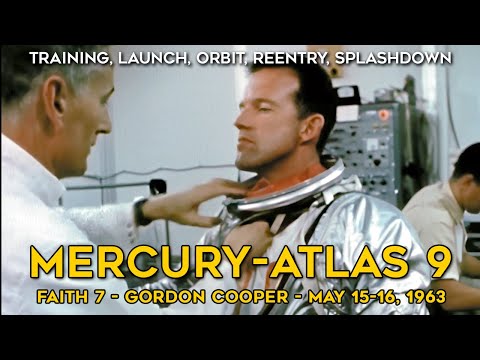 Mercury-Atlas 9 - Historical Footage, Full Mission, Narration, HD,   Gordon Cooper - Faith 7