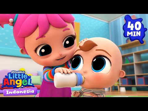 Menjaga Adikku Tersayang | Little Angel | Kartun dan Lagu Anak | Moonbug Kids Indonesia