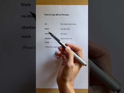How to say no in Persian / Farsi