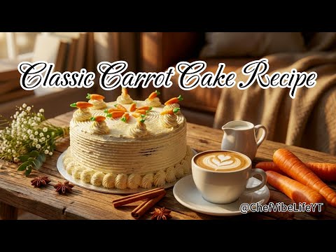Classic Carrot Cake Recipe | Super Moist Bakery Style Cake