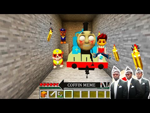 I Found real Paw patrol And Herobrine Thomas EXE in Minecraft - Coffin meme. The tank engine exe