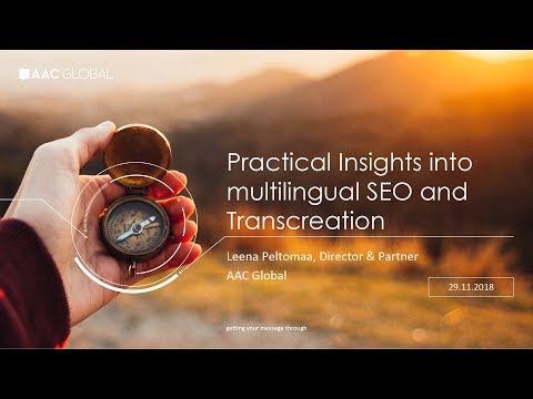 Multilingual Content Marketing 2019 – Leena Peltomaa