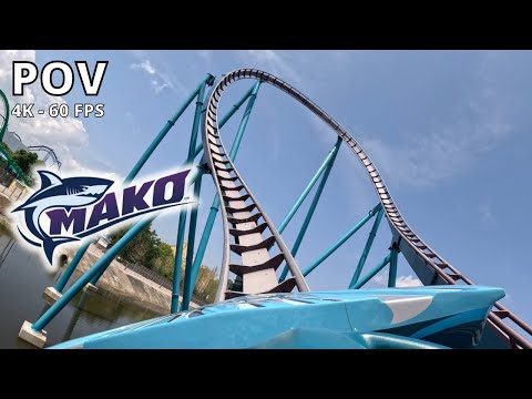 Mako 4K Front Row On-Ride POV | SeaWorld Orlando (4K/60 FPS)