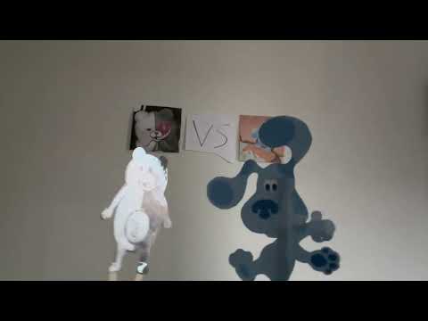 Animation VS anything: blue VS monokuma puppet show made by me