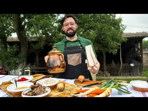 Village style bean stew in a clay pot! Million dollar recipe!!