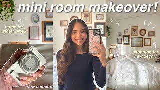 MINI ROOM MAKEOVER! 🪞✨ re-doing my hometown bedroom, shopping for decor, and more!