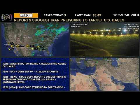 BREAKING: U.S. Carrier Fleet Moves into Strike Range of Iran | Military Radio | Flights | 24/7