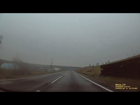 Depasire riscanta fara vizibilitate pe ploaie dn13 e60 Rupea Brasov 2022-04-22