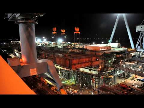 Time-lapse: Keel Laying to Christening of Gerald R. Ford