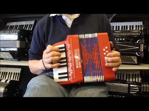 WDTOYPA8R - Red Woodstock Toy Piano Accordion M 17 8 $40