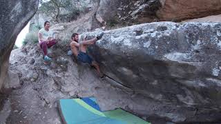 Video thumbnail of Aki i amunt, 6b+. Maldà