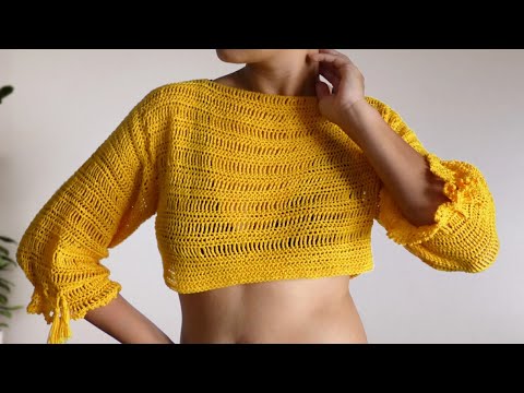 Cropped Summer Sweater 2021 (Crochet Crop Top Tutorial)