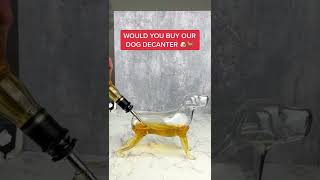Would you buy our dog decanter? #whiskeydecanter #winedecanter #dog #doglover #decanter #whiskey