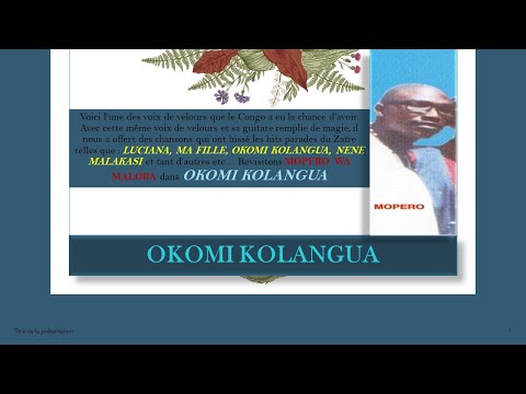 Okomi Kolangua pts A&B Voici L'Un Des Chefs D'Œuvre de Mopero Wa Maloba JTM & Orchestre Cavacha