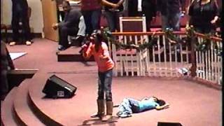 12 year old smashes Father Can You Hear Me