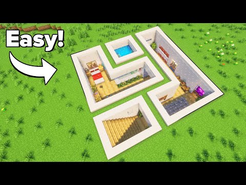 Minecraft: How to Build a Modern Underground Base | Tutorial🏠