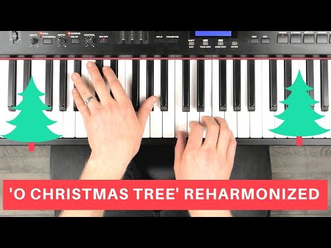 Simple Jazz Piano Reharmonization of 'O Christmas Tree'