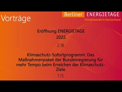 ENERGIETAGE 2022 | Vorträge | 2.18 & 1.15
