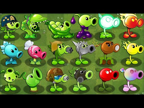 All PEA Plants LEVEL 1000 vs Dark Ages Final Boss - Plants vs Zombies 2 Mod