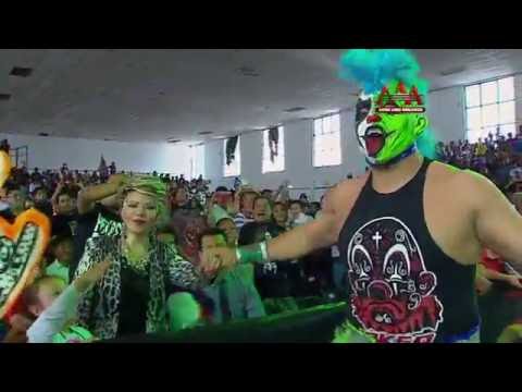 AAA Worldwide desde Ecatepec    Psycho Clown previo a la función de Ecatepec