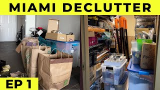 HOARDER Closet Decluttering 1st Day | MIAMI DECLUTTER Ep. 1