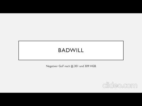 negativer Geschäfts- oder Firmenwert | Badwill