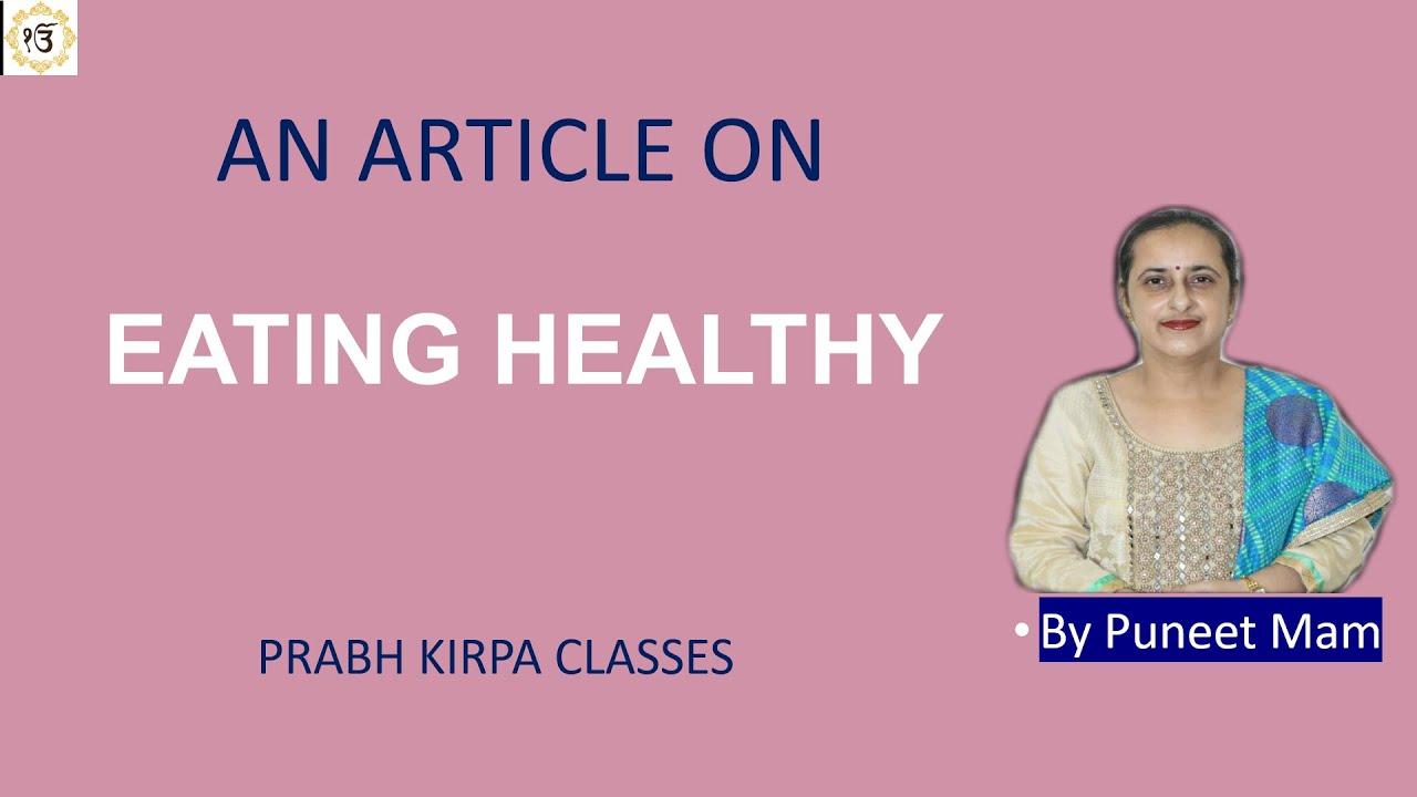 An Article on Eating Healthy
