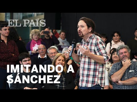 Así imita Pablo Iglesias a Pedro Sánchez